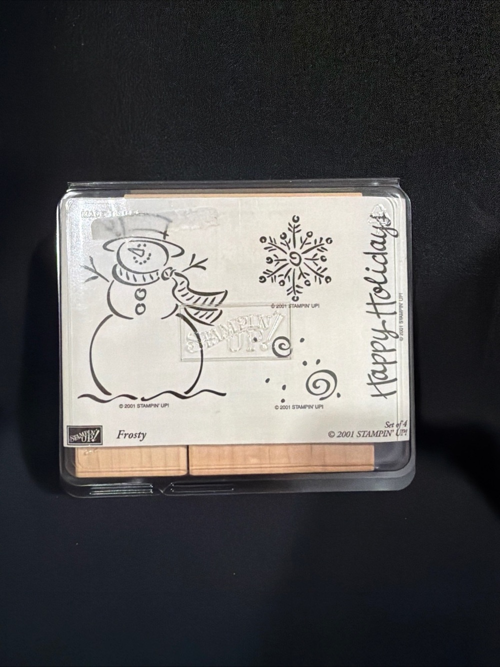 Stampin' Up! Frosty Holiday Stamp Set - White, Black